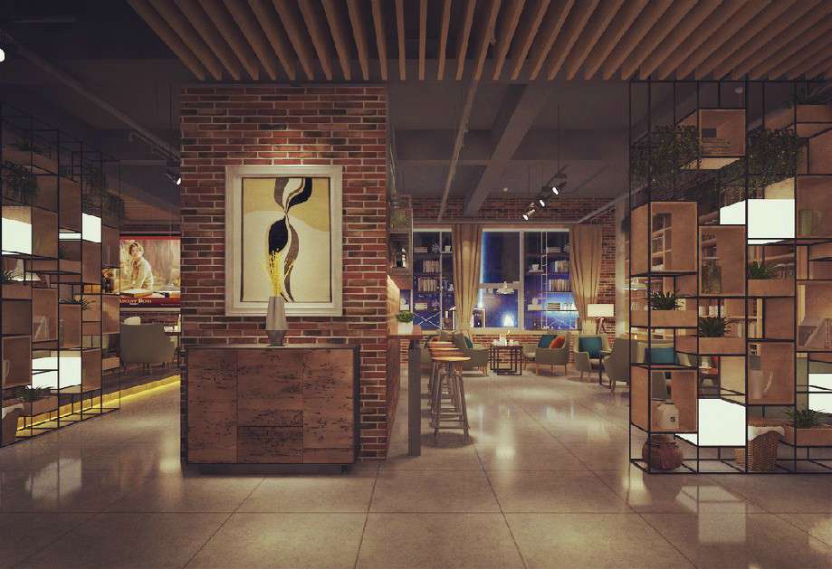 遇見(jiàn)咖啡館裝修設(shè)計(jì)效果圖