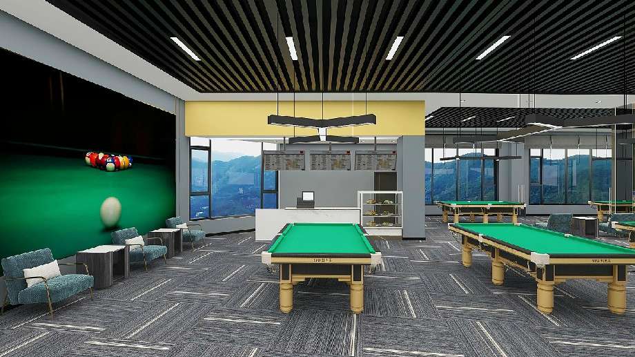 臺球會所裝修設(shè)計(jì)效果圖
