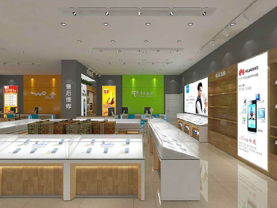 手機(jī)營業(yè)廳裝飾設(shè)計效果圖