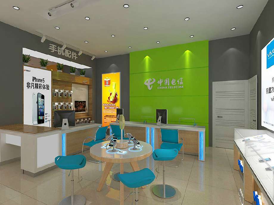 手機(jī)營業(yè)廳裝飾設(shè)計效果圖
