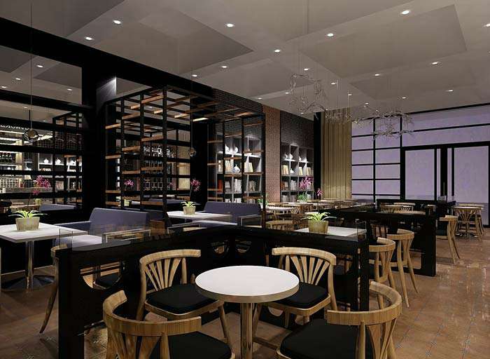 書苑咖啡館裝修設(shè)計效果圖