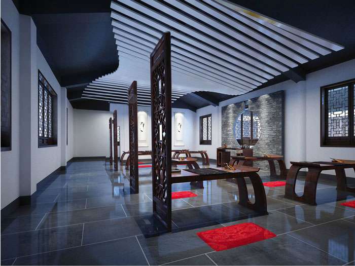 國學館展廳裝修設(shè)計效果圖