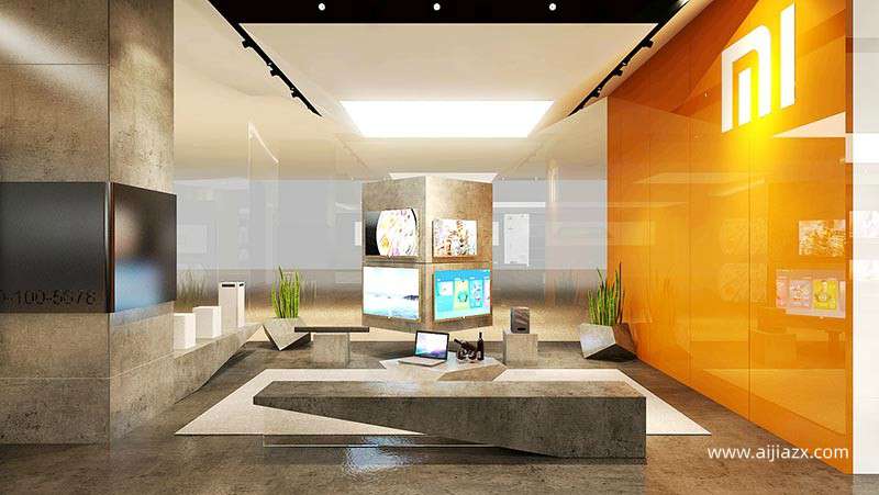 鄭州小米手機店設(shè)計，小米手機店裝修設(shè)計特點