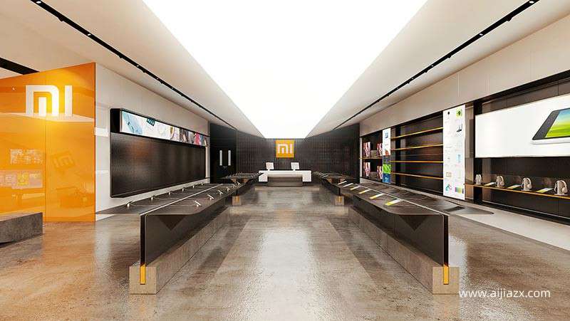 鄭州小米手機店設(shè)計，小米手機店裝修設(shè)計特點
