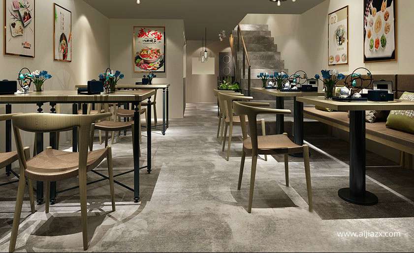 復古火鍋店設計裝修，工業(yè)風火鍋店設計裝修