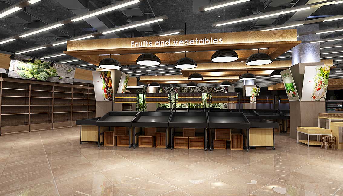 280平米鄭州生鮮超市裝修設(shè)計效果圖