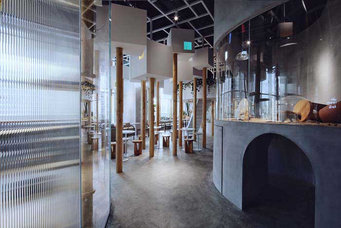 鄭州300m2動物主題咖啡廳設(shè)計效果圖