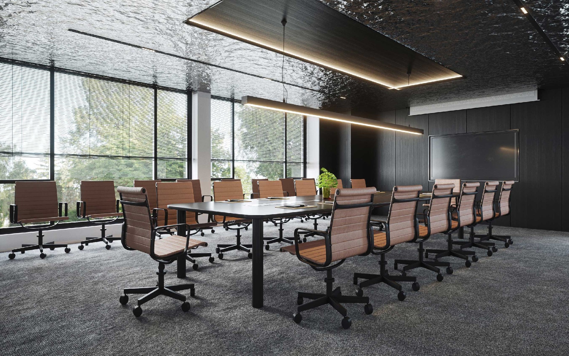 1100平米貿(mào)易公司辦公室裝修設(shè)計效果圖