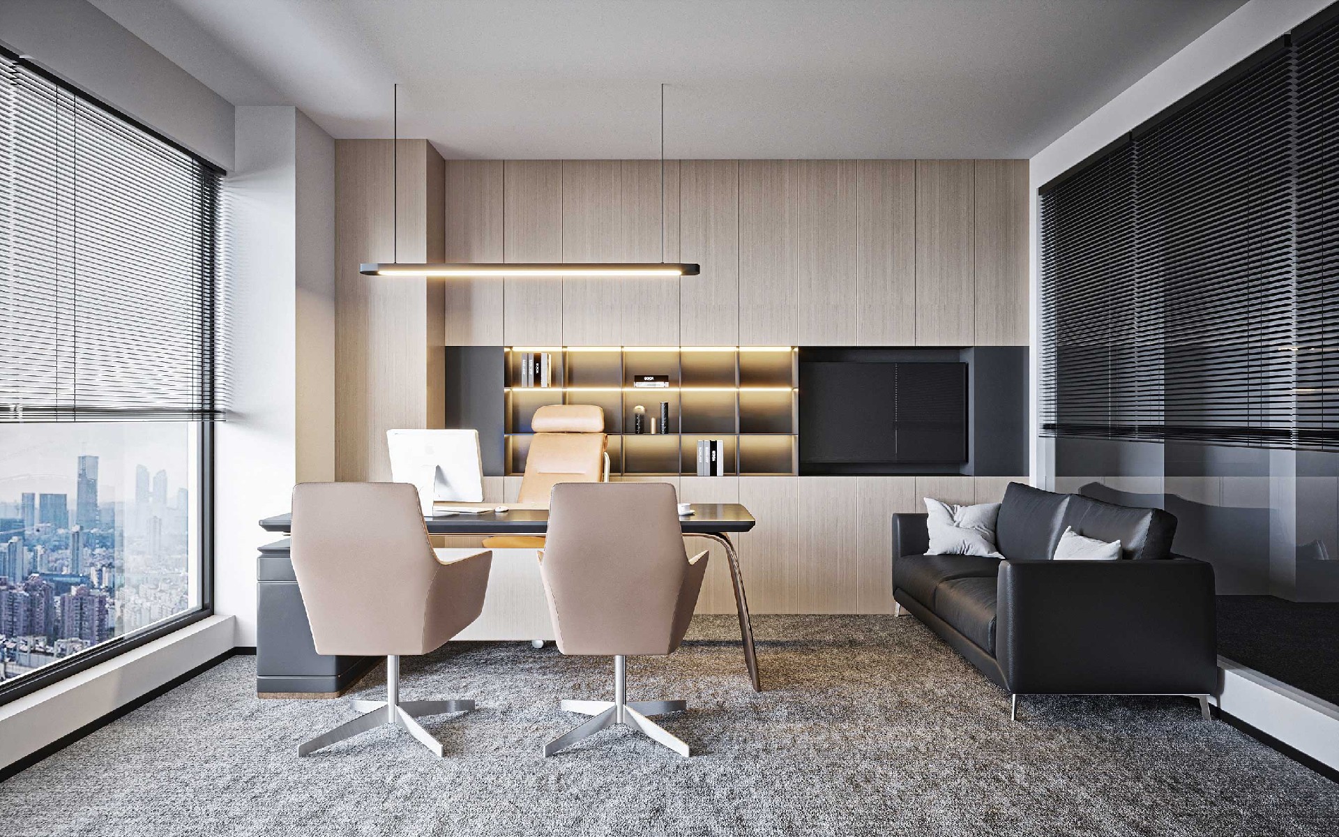 1100平米貿(mào)易公司辦公室裝修設(shè)計效果圖