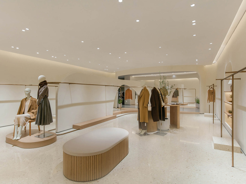 120平米現(xiàn)代簡約風服裝店裝修設計