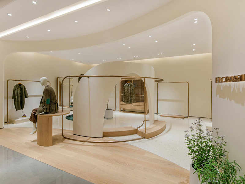 120平米現(xiàn)代簡約風服裝店裝修設計