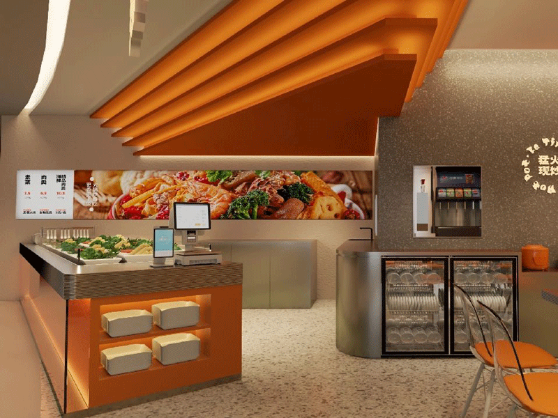 120平米麻辣香鍋店面設(shè)計,麻辣香鍋店裝修效果圖