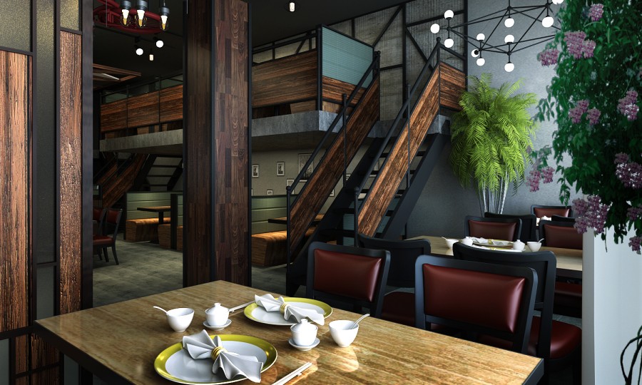 360平米開封中餐館裝修設(shè)計效果圖