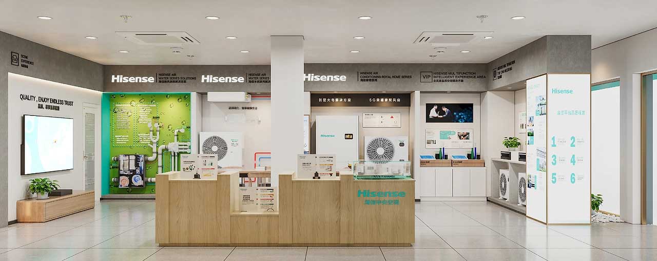 185平米空調(diào)專賣店裝修設(shè)計效果圖