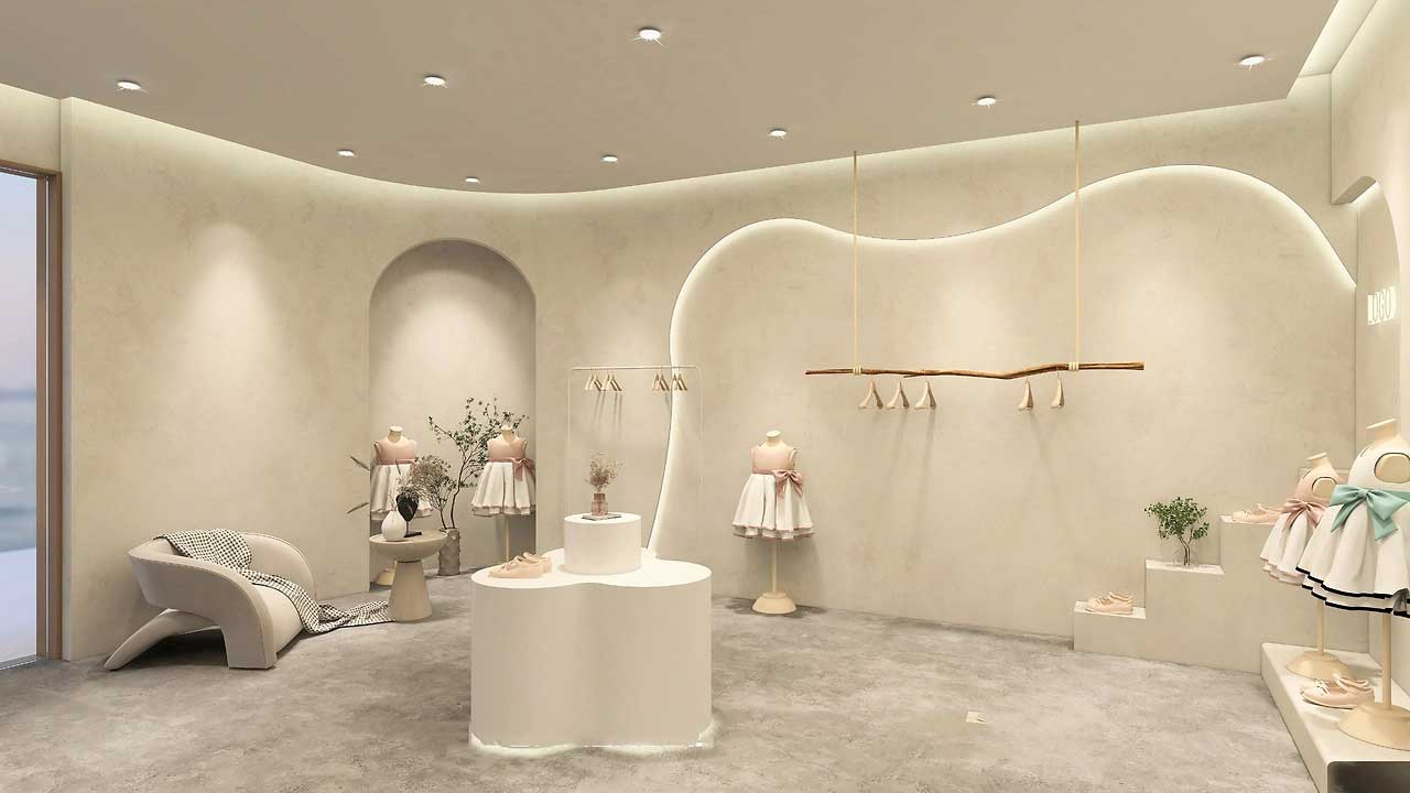 35平米童裝直播間設(shè)計(jì)效果圖