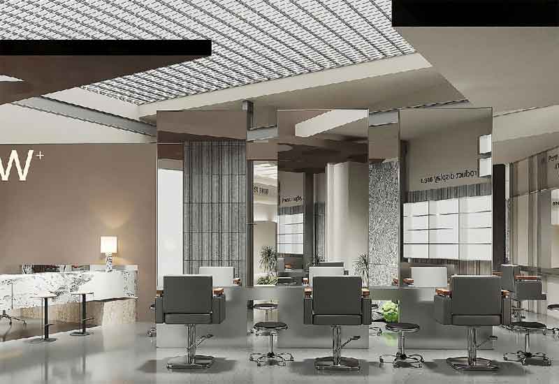 鄭州理發店裝修設計:潮流風格與理發工位動線優化