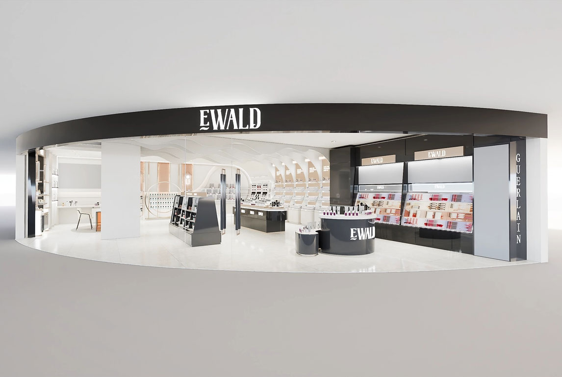 90平米鄭州化妝品店直播間設計效果圖