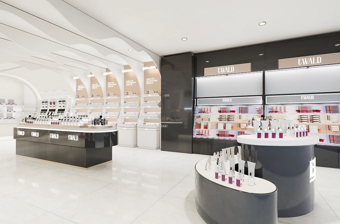 90平米鄭州化妝品店直播間設計效果圖