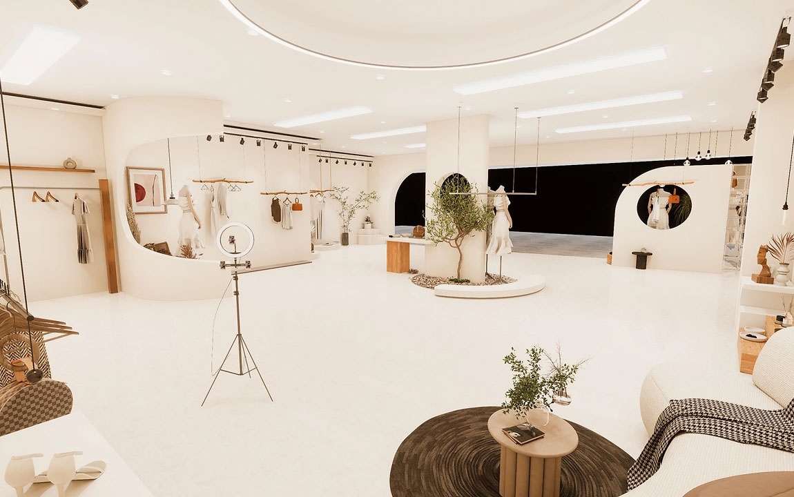 200平米鄭州服裝門店直播間設(shè)計(jì)效果圖