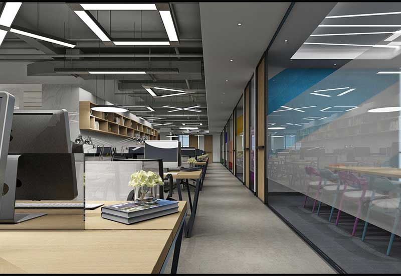 鄭州辦公室裝修吊頂太低壓抑？裸頂噴漆省層高方案 