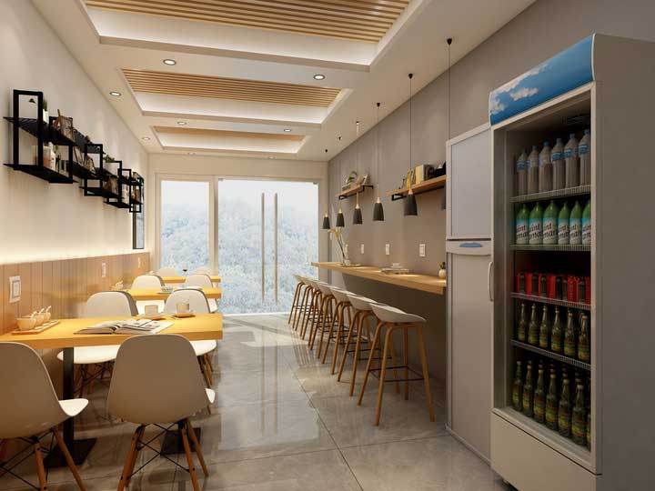 55平米快餐店裝修設計效果圖