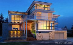 大方質樸的現(xiàn)代風格別墅外觀裝修效果圖