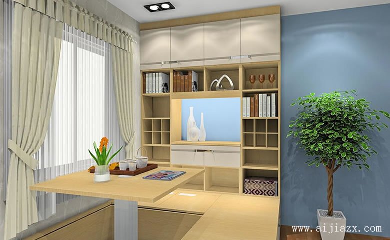 方便實(shí)用的現(xiàn)代簡約風(fēng)格書房裝修效果圖