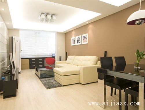 淺色素雅的現(xiàn)代簡約風(fēng)格一居室客餐廳裝修效果圖