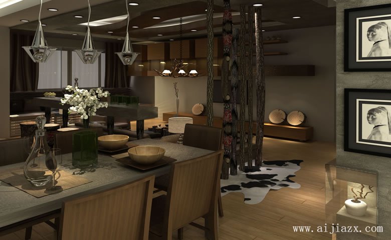 創(chuàng)意舒適的后現(xiàn)代風格餐廳裝修效果圖